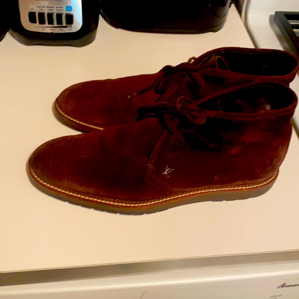 Louis Vuitton brown lace up boots great condition.